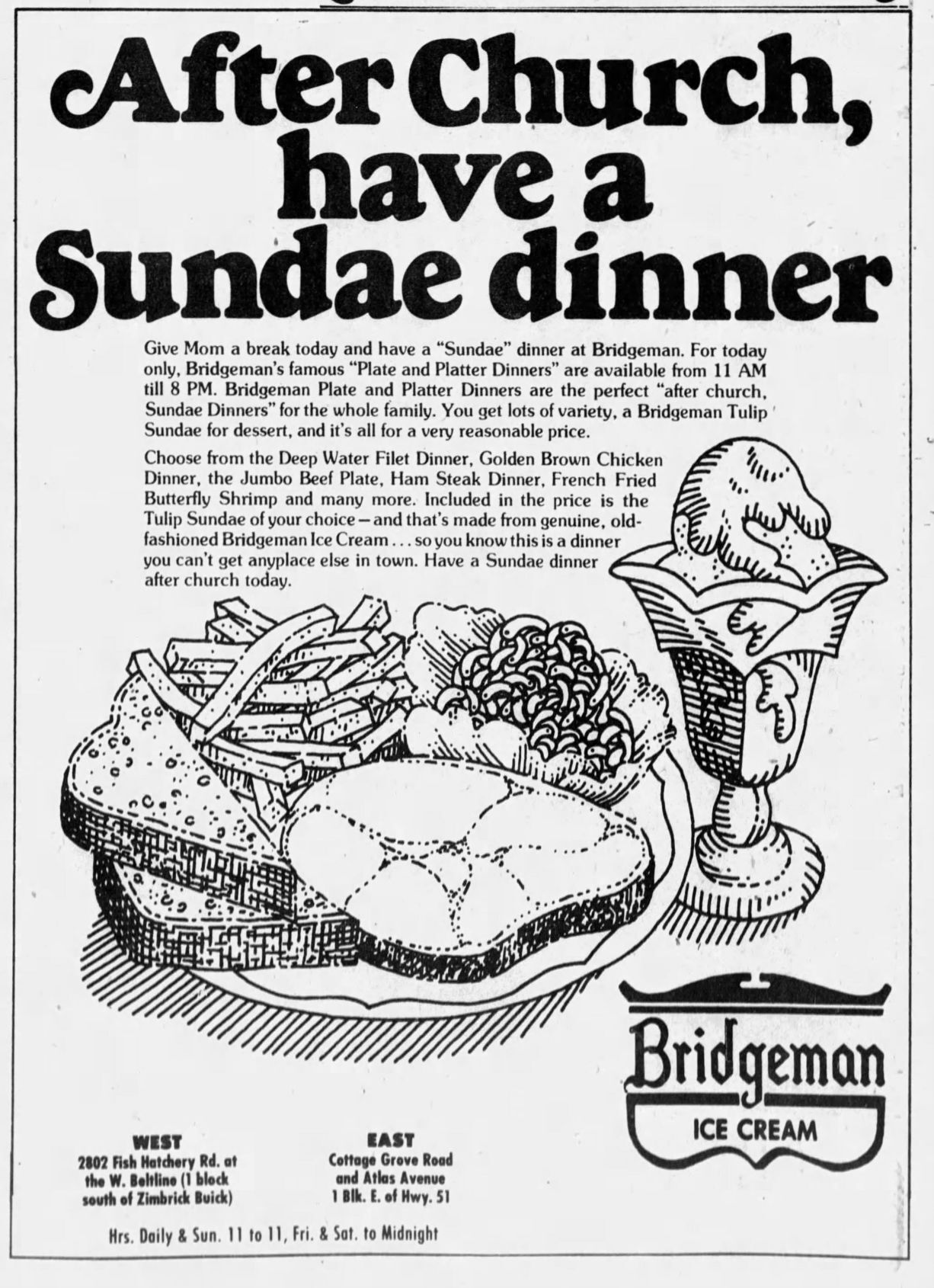 Bridgeman's Ice Cream Parlor and Restaurant